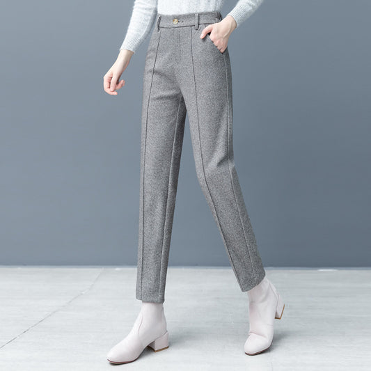 Autumn And Winter New All-matching Straight Casual Tappered  pants