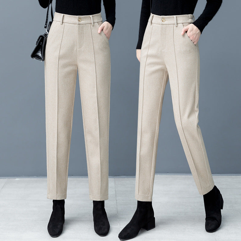 Autumn And Winter New All-matching Straight Casual Tappered  pants