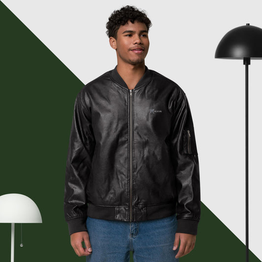 Leather Bomber Jacket